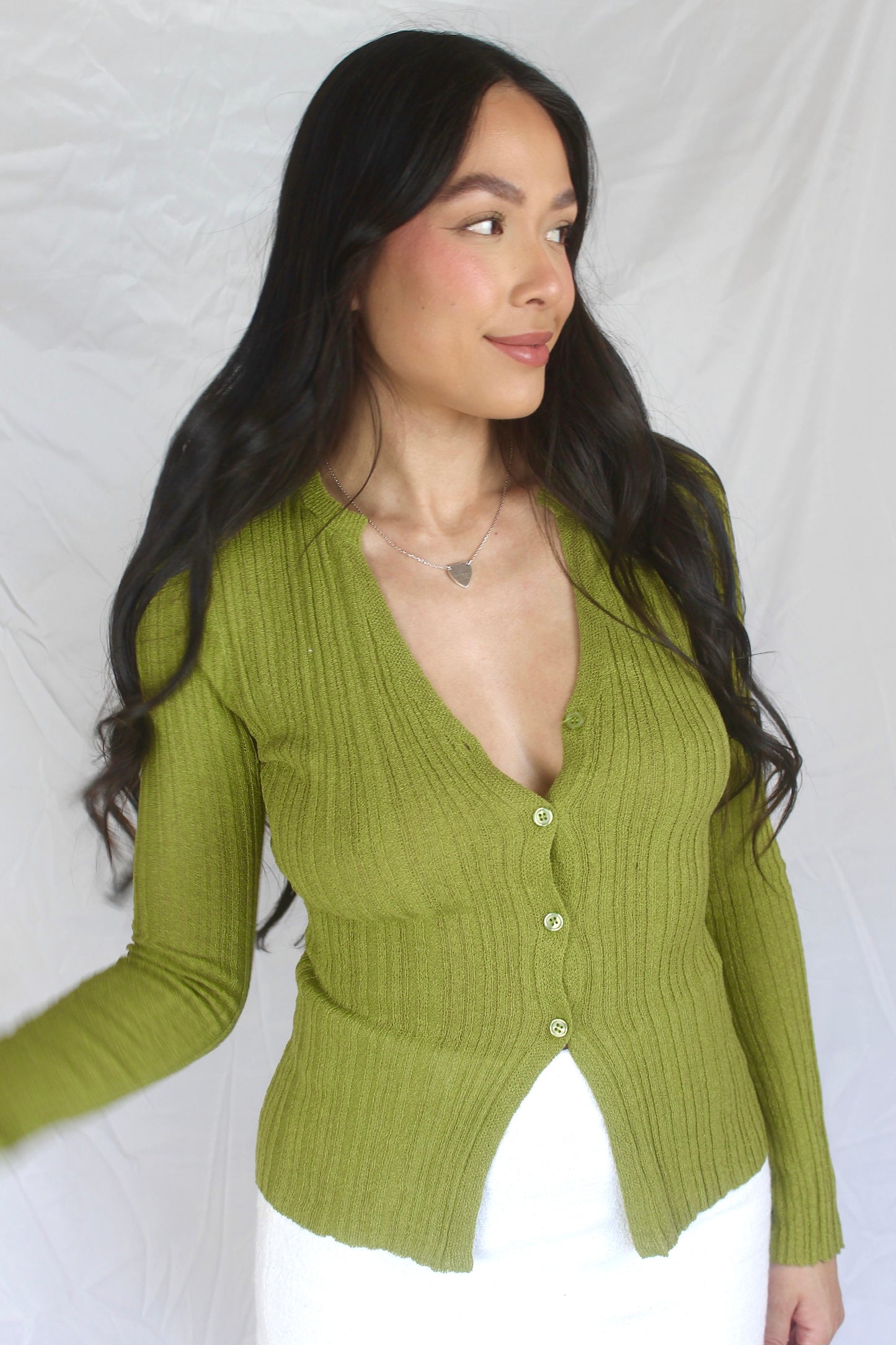 Brat Green Cardigan