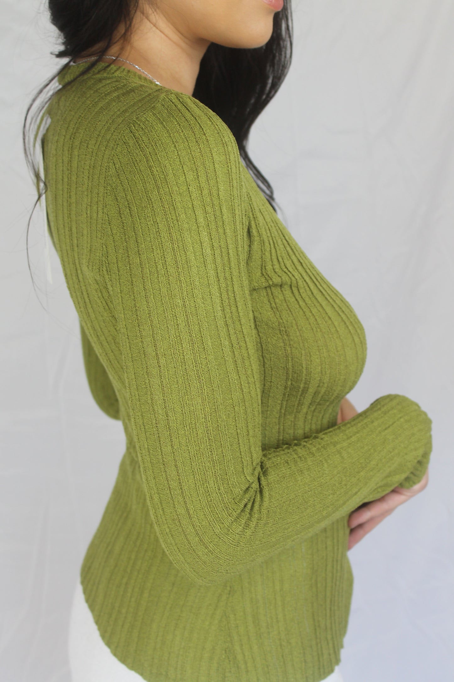 Brat Green Cardigan